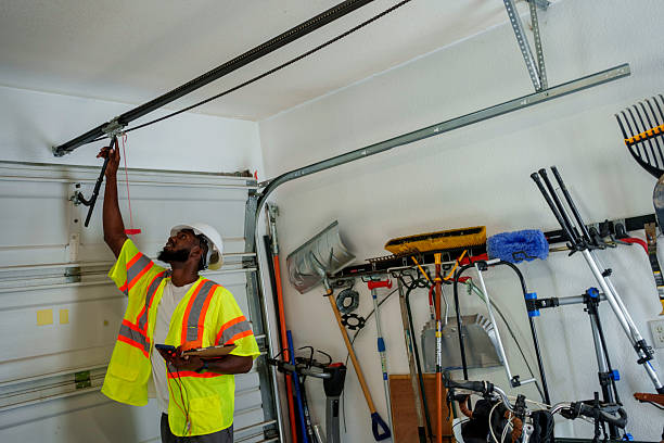 Professional Garage Door Panel Replacement technician working in Coats, NC